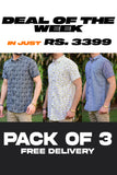 Pack Of 3 Half Sleeves Casual Shirts (Free Delivery)