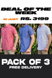 Pack of 3 Half Sleeves Casual Shirts (Free Delivery)