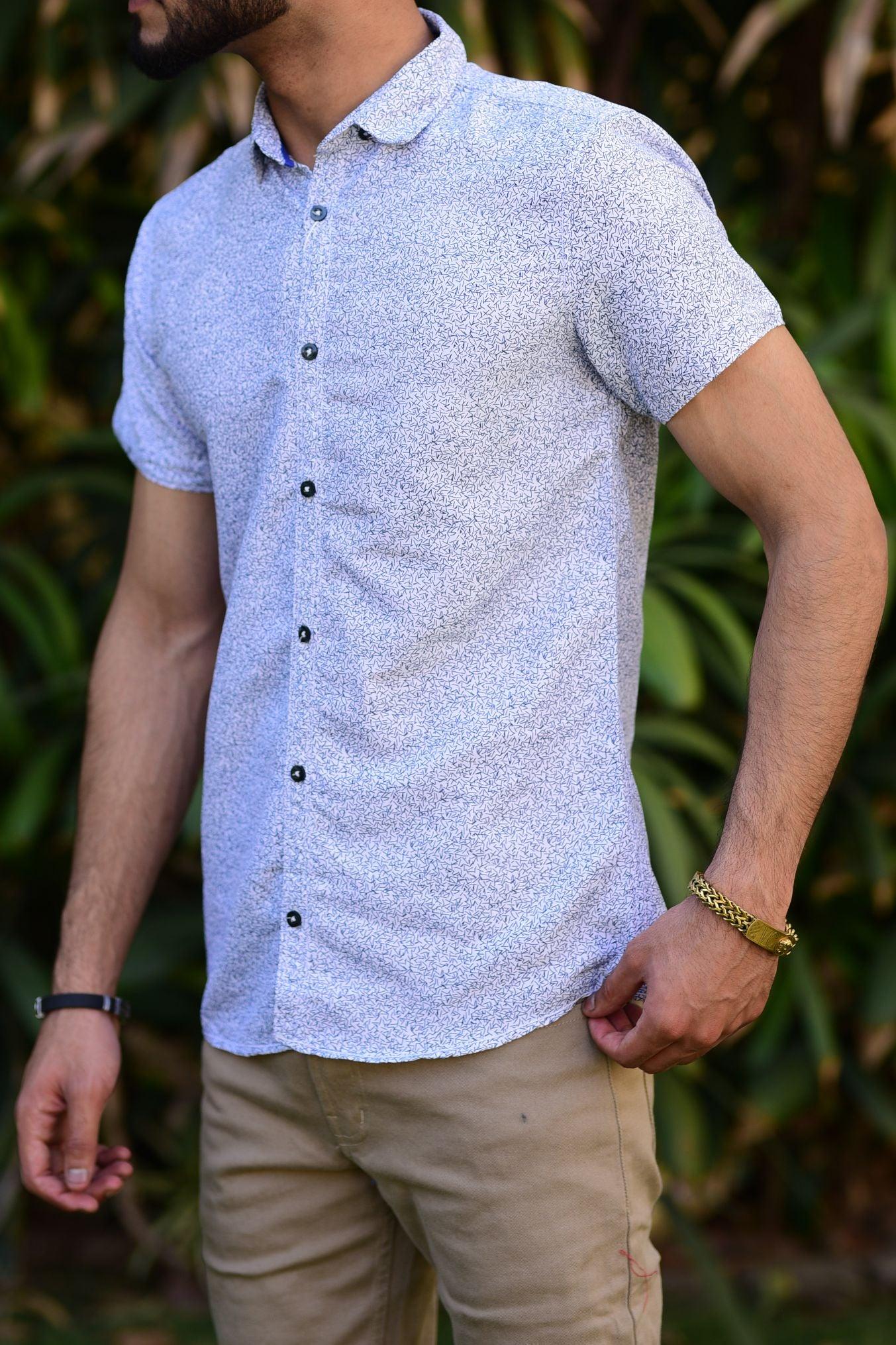 half print causal shirt- 0122198 - Italiano.pk