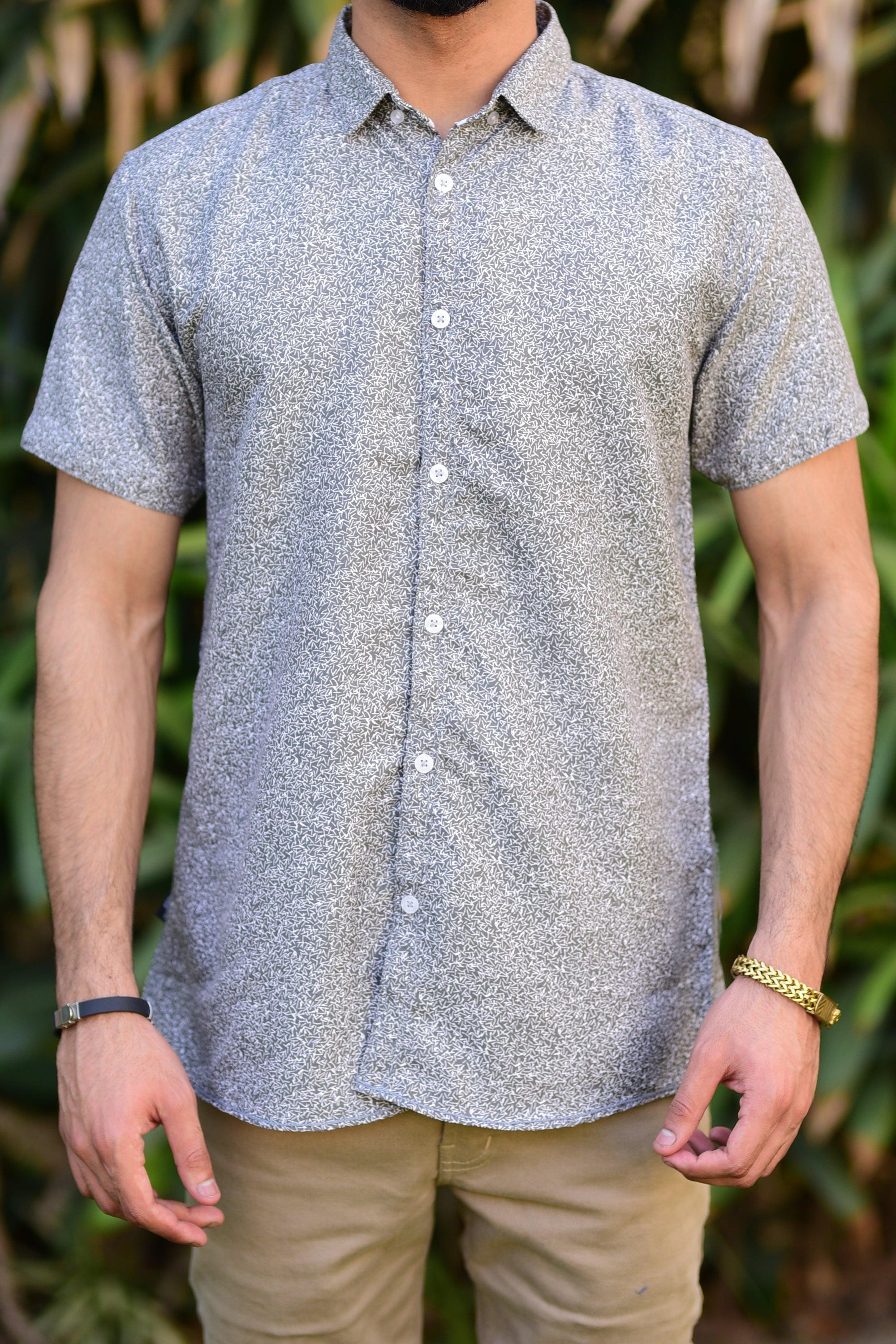 half print causal shirt- 0122198 - Italiano.pk