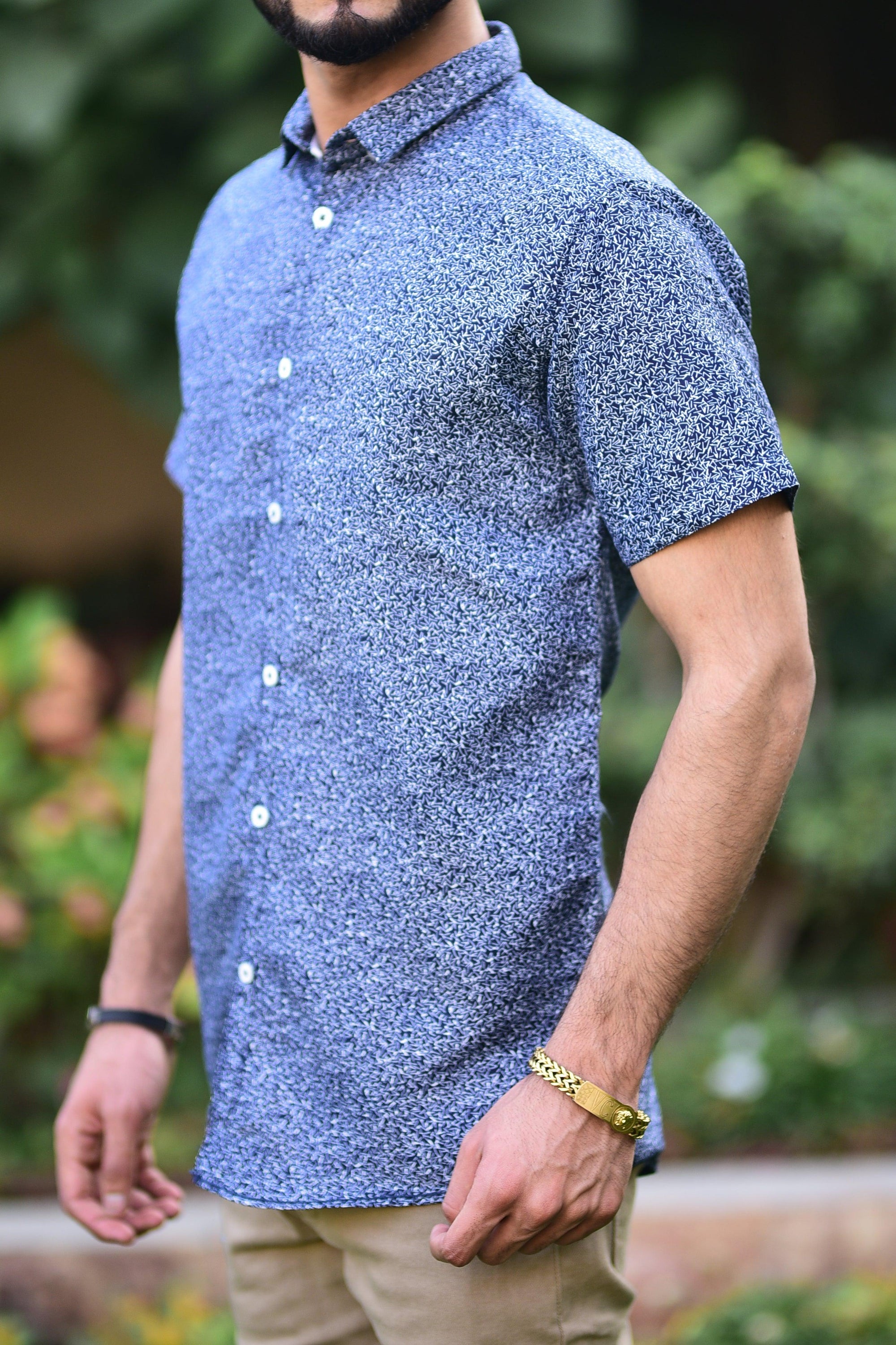 half print causal shirt- 0122198 - Italiano.pk