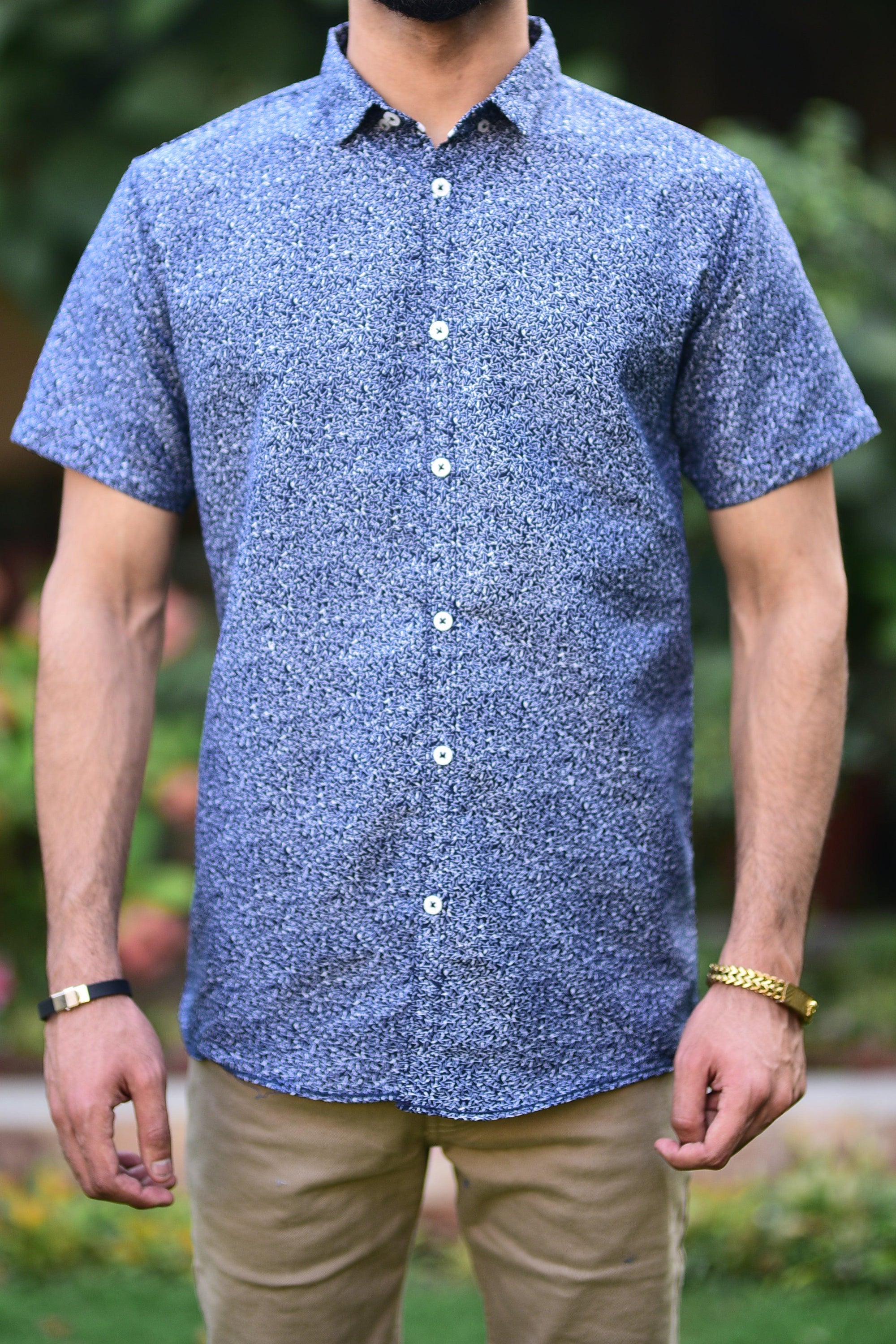 half print causal shirt- 0122198 - Italiano.pk