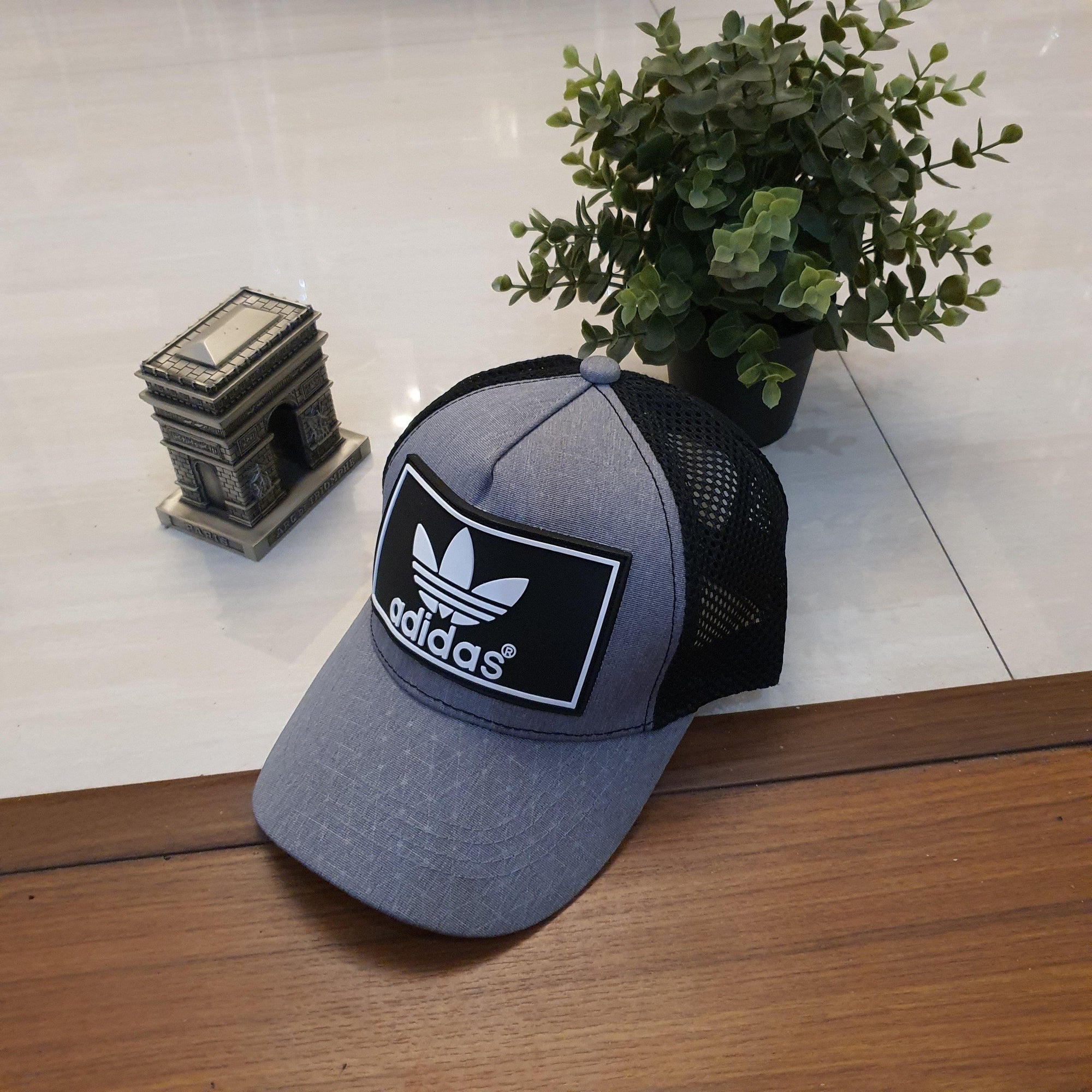 Grey ADDS Embossing Logo Emblem Cap - Italiano.pk