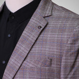 Skin Multi Color Checkered Premium Woolen Coat - Italiano.pk