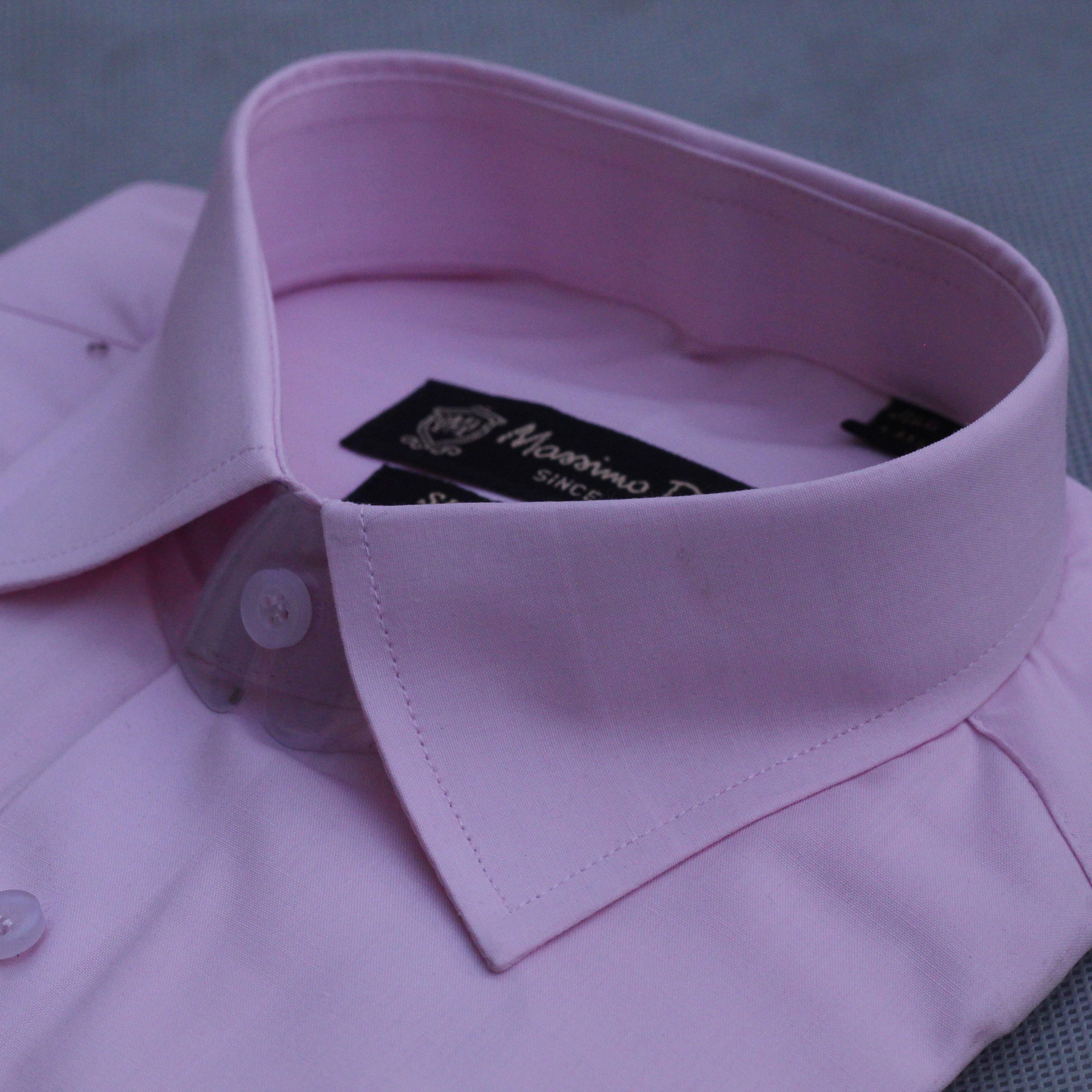 Plain Pink Slimfit Premium Formal Shirt - Italiano.pk